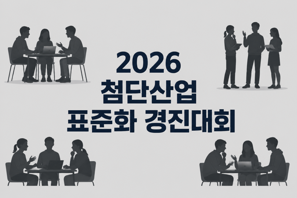 2026 첨단산업 표준화 경진대회 토론하는 학생들 이미지