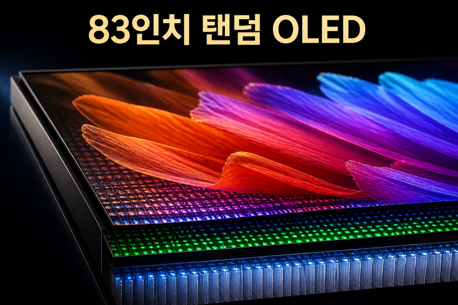 83인치 탠덤 OLED 클로즈업 이미지