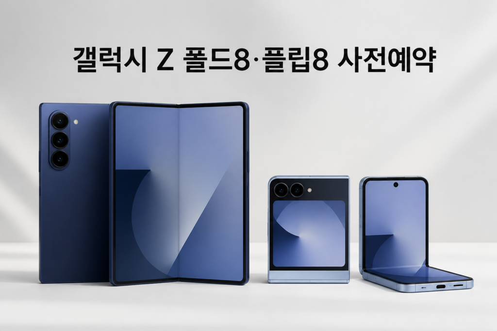 갤럭시 Z 폴드8·플립8 사전예약을 알리는 제품 이미지