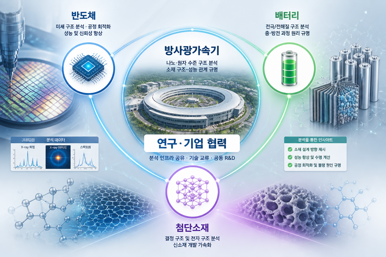 반도체·배터리·첨단소재 연계를 보여주는 인포그래픽 이미지