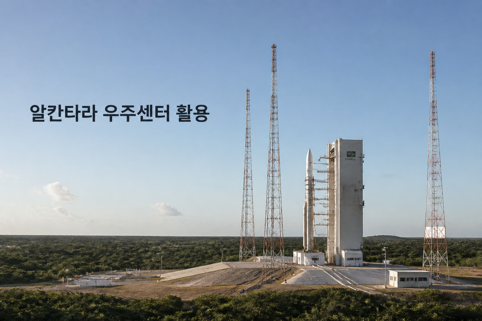 브라질 알칸타라 우주센터의 발사 플랫폼 전경 이미지