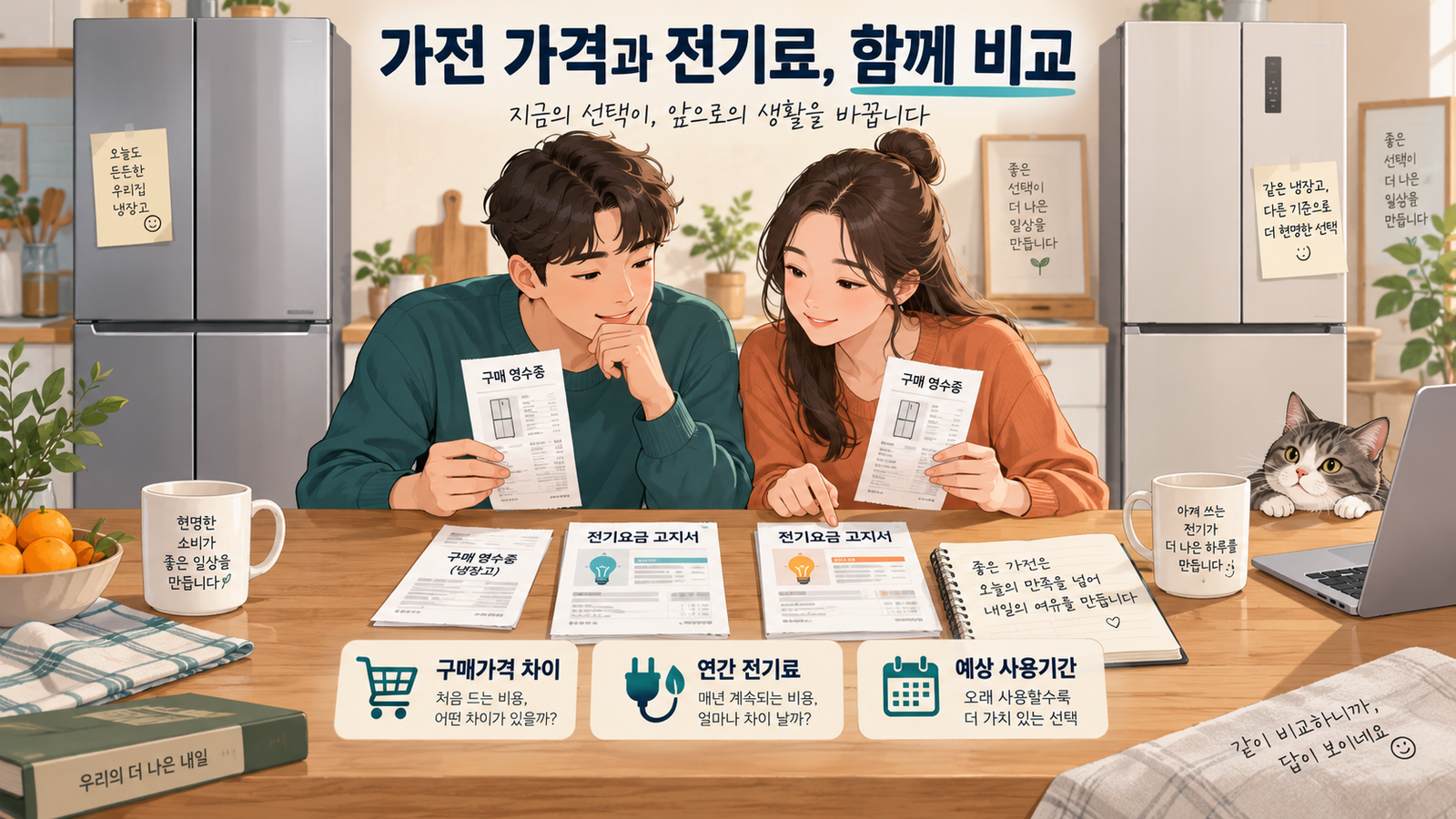 1등급 가전이 더 이득일까? 연간 전기료로 가격차 회수기간 계산하기